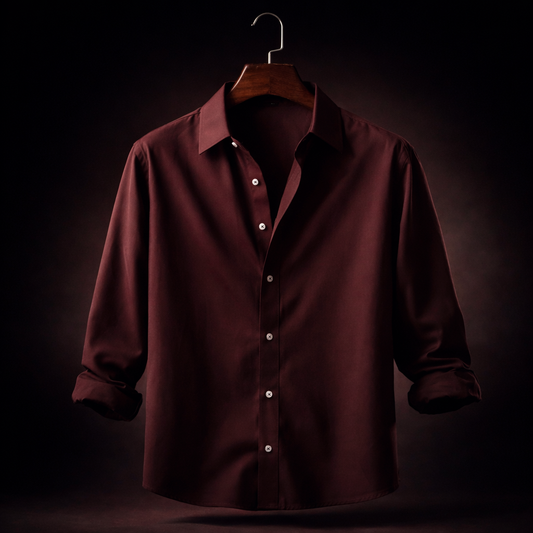 VALUER Chocolate Brown Relaxed Fit Shirt