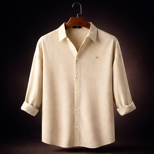 VALUER Korean Relaxed Fit Shirt – Beige